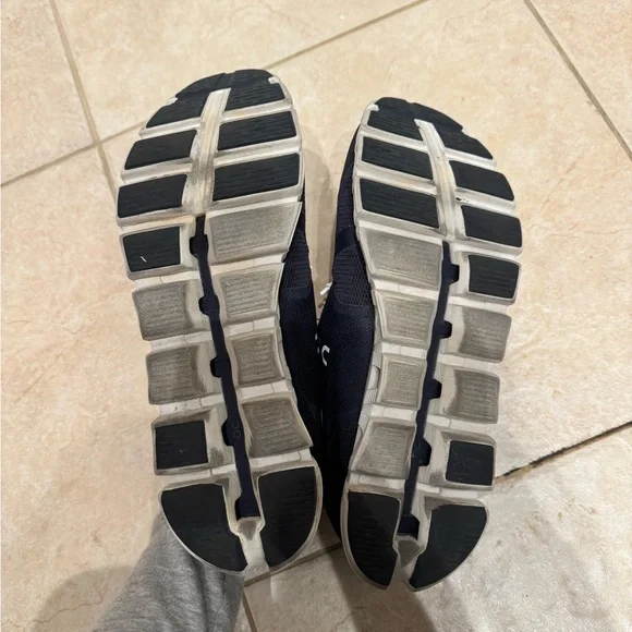 On Running Men's Navy and White Sneakers - Picture 2 of 3